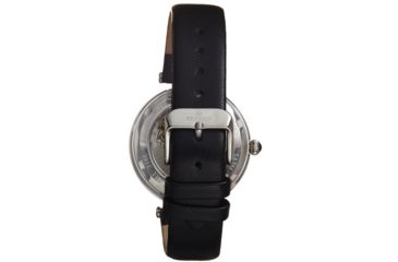 Image of Empress Anne Automatic Semi-Skeleton Leather-Band Watch, Black, One Size, EMPEM3101