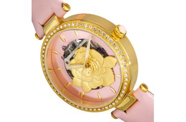 Image of Empress Anne Automatic Semi-Skeleton Leather-Band Watch, Light Pink, One Size, EMPEM3103