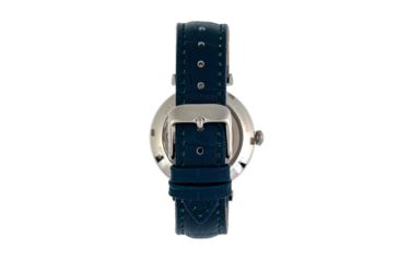 Image of Empress Edith Semi-Skeleton Leather-Band Watch, Blue, One Size, EMPEM3303