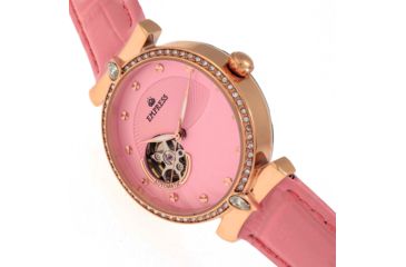 Image of Empress Edith Semi-Skeleton Leather-Band Watch, Pink, One Size, EMPEM3306