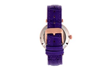 Image of Empress Edith Semi-Skeleton Leather-Band Watch, Purple, One Size, EMPEM3305