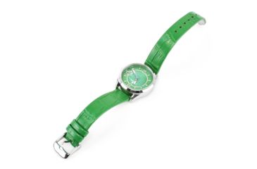 Image of Empress Messalina MOP Leather-Band Watch w/Date, Green, EMPEM2402