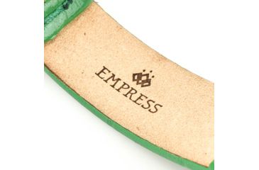 Image of Empress Messalina MOP Leather-Band Watch w/Date, Green, EMPEM2402