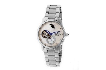 Image of Empress Theodora Automatic Mother-of-Pearl Semi-Skeleton Bracelet Watch, Silver, Standard EMPEM1201