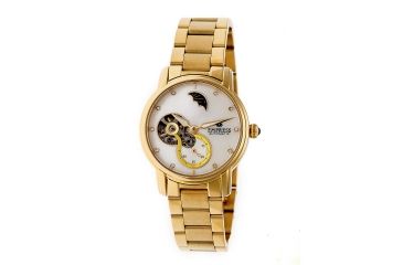 Image of Empress Theodora Automatic Mother-of-Pearl Semi-Skeleton Bracelet Watch, Gold/Silver/Gold, Standard EMPEM1203