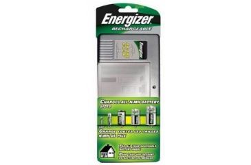 Image of Energizer Family Charger for AA, AAA, C, D, or 9V Rechargeable Nimh Batteries CHFC with LCD Screen