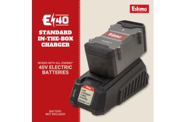 Image of Eskimo E40 Battery Charger, 40V Lithium-ion, Black, 43695