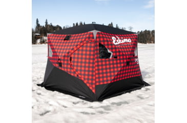 Image of Eskimo Ice Shelter Outbreak 650 XD Plaid, Red/Black, 5-7 Person, 44650