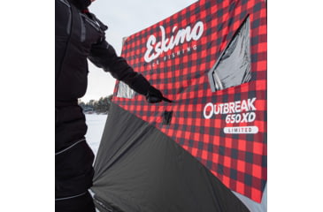 Image of Eskimo Ice Shelter Outbreak 650 XD Plaid, Red/Black, 5-7 Person, 44650