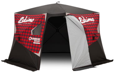 Image of Eskimo Ice Shelter Outbreak 650 XD Plaid, Red/Black, 5-7 Person, 44650