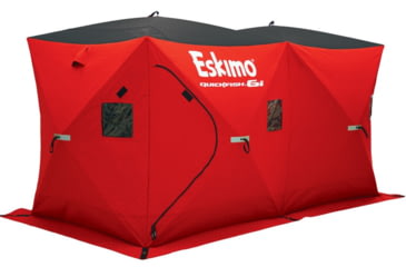 Image of Eskimo Ice Shelter Quickfish 6 Insulated, Red/Black, 6 Person, 36150