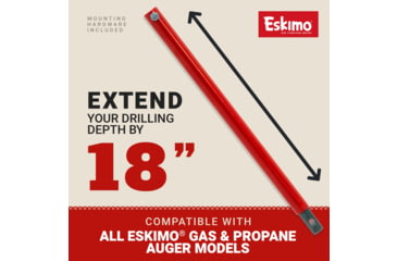 Image of Eskimo Power Auger Extension, Red, 12-Inch, EXT12