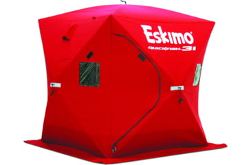 Image of Eskimo Ice Shelter Quickfish 3 Insulated, Red/Black, 3-Person, 69445
