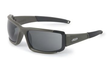 Image of ESS CDI Max Ballistic Sunglasses, Matte Olive Frame, Smoke Gray Lens, Medium / Large Fit, EE9003-03