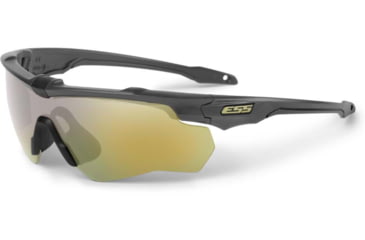 Image of ESS Craftsman CrossBladeSTD Sunglasses, Carbon Gray Frame, Mirrored Brass Lens, Large, EE9032-30