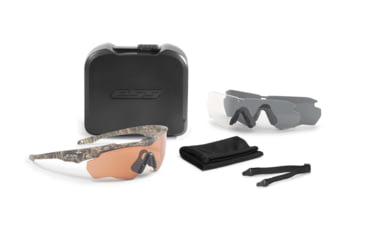 Image of ESS Crossblade NARO RealTree MAX7 Sunglasses, Camo Frame, Gray/Clear/HI-DEF Copper Lenses, EE9034-16