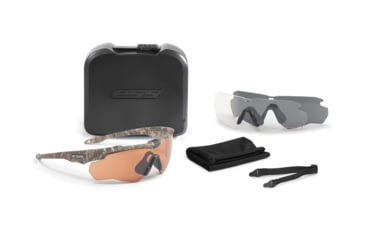 Image of ESS Crossblade STD RealTree MAX7 Sunglasses, Camo Frame, Gray/Clear/HI-DEF Copper Lenses, EE9032-25