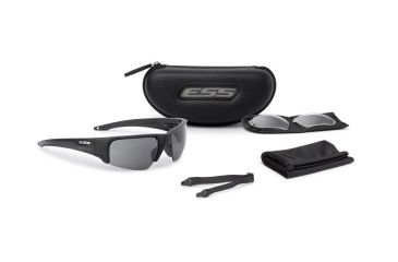 Image of ESS Crowbar Silver Logo Sunglasses Kit, Black Frame, Small-to-Medium EE9019-02