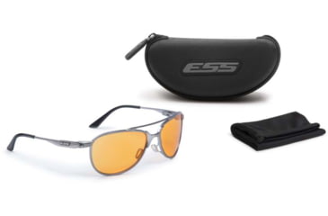 Image of ESS inVINCEible Aviator Sunglasses, Gunmetal/HD Orange Rust, Medium, EE4062-05