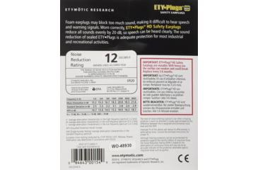 Image of Etymotic Research ER20HD Safety High-Definition Earplugs, Frost/White, Standard, Large, ER20-SFT-COMBO-P