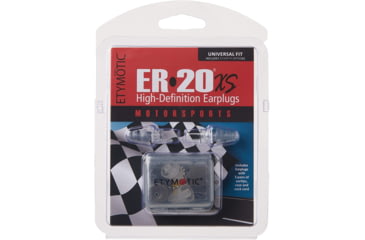 Image of Etymotic Research ER20XS Motorsport High-Definition Earplugs, Frost, Standard, ER20XS-MS-C