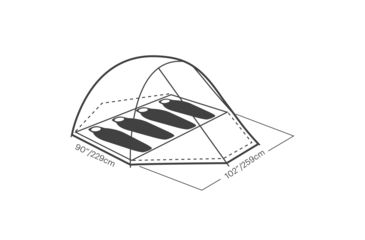 Image of Eureka X-Loft 4 Tent, Red/White, 2629034