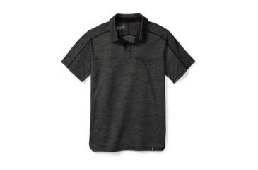 Image of Smartwool Everyday Exploration Short Sleeve Polo-Men's, Charcoal, Large, SW016212003-L