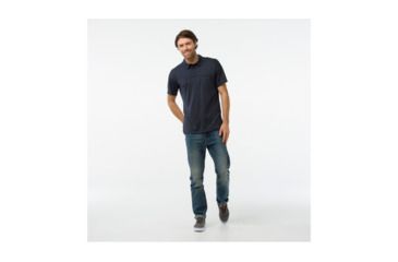 Image of Smartwool Everyday Exploration Short Sleeve Polo-Men's, Deep Navy, Small, SW016212092-S
