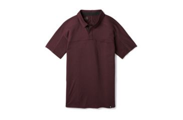 Image of Smartwool Everyday Exploration Short Sleeve Polo-Men's, Fig Heather, Large, SW016212A24-L