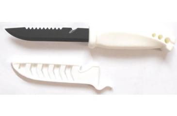 Image of Evolution Bait Knife 4 in Wht Handle Blk Blade Wht Cover, EV-BK4-WHT