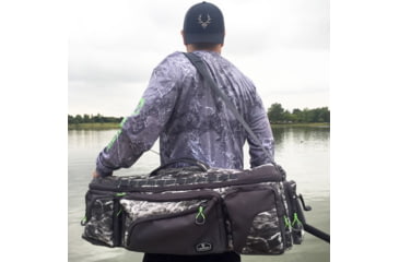 Image of Evolution Outdoor Large Mouth In-line Tackle Bag, Mossy Oak Elements / Grey / White / Green, Large, 31019-EV