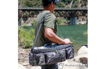 Image of Evolution Outdoor Large Mouth In-line Tackle Bag, Mossy Oak Elements / Grey / White / Green, Medium, 31018-EV