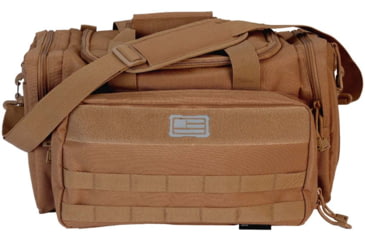 Image of Evolution Outdoor Range Bag, Polyester, MOLLE Webbing, Hook and Loop Panel, Large Main Compartment with Multiple Exterior Zipper Compartments, Coyote