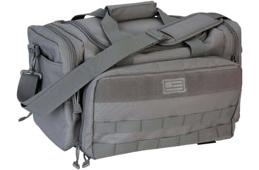Image of Evolution Outdoor Range Bag, Polyester, MOLLE Webbing, Hook and Loop Panel, Large Main Compartment with Multiple Exterior Zipper Compartments, Gray