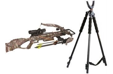Image of Excalibur Crossbow Matrix 380 Crossbow, w/Tact-Zone Scope RT Xtra, 3800 W/ Vanguard Quest Tripod