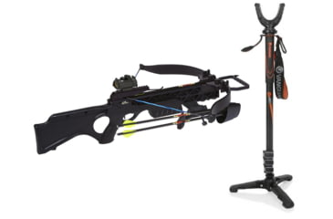 Image of Excalibur Crossbow Matrix Cub Crossbow, Black w/Red Dot Scope, 2860 W/ Vanguard Veo Shooting Stick