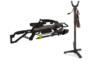 Image of Excalibur Crossbow Micro 335 Crossbow, w/Dead-Zone Scope Nightmare, 3930 W/ Vanguard Veo Shooting Stick