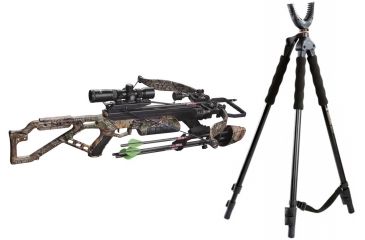 Image of Excalibur Crossbow Micro 355 Crossbow, Realtree Xtra TactZone Package, 3355 W/ Vanguard Quest Tripod