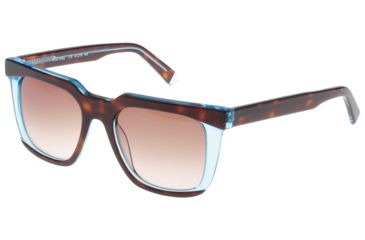 Image of Exces Riley Sunglasses, Women's, Tortoise-Crystal Blue, 51-19-145, EXRILEY179