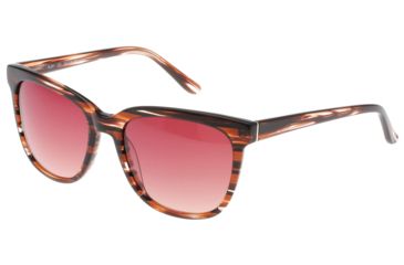Image of Exces Ruby Sunglasses, Womens, Striated Brown, 54-18-140, EXRUBY103