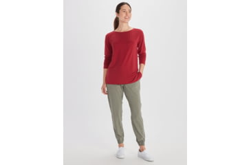 Image of ExOfficio BA Wanderlux Long Sleeve Crew - Womens, Rhubarb, L, E12445-20109-Rhubarb-L