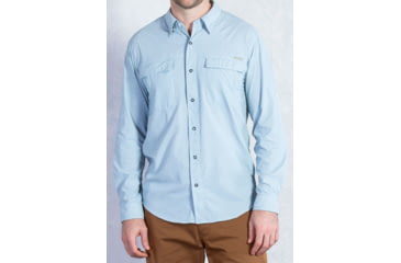 Image of Bugs Away Halo Long Sleeve Shirt - Mens-Small-Deep Sea Check