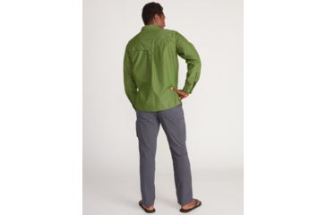 Image of ExOfficio Demo, Air Strip Long Sleeve - Mens, Alpine Green, Medium, 1001-2035-AG-M-DM
