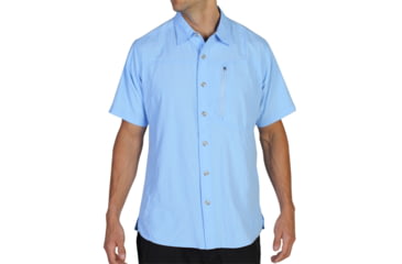 Image of ExOfficio Geotrek'r Short Sleeve Shirt - Men's -Lt Lapis-Large