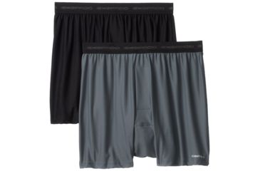 Image of ExOfficio Give-N-Go Boxer 2 Pack - Men's -Black/Charcoal-Small
