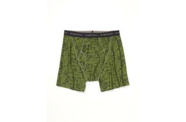 Image of ExOfficio Give-N-Go Printed Boxer Brief, Alpine Green Fly Fishing, Large, 12452345-6015-L