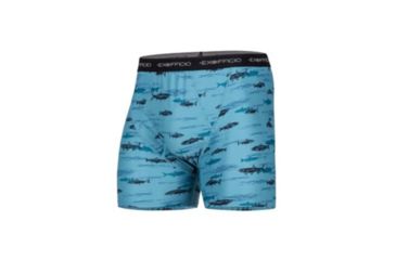 Image of ExOfficio Give-N-Go Printed Boxer Brief Mens, Storm Blue Tarpon, S, 12452345-7320-S