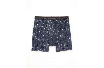 Image of ExOfficio Give-N-Go Printed Boxer Brief, Navy Fish &amp; Hook, Extra Large, 12452345-7022-XL