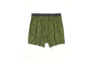 Image of ExOfficio Give-N-Go Printed Boxer - Mens, Alpine Green Fly Fishing, Medium, 12452346-6015-M
