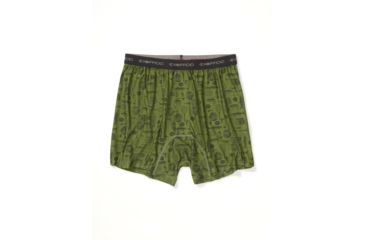 Image of ExOfficio Give-N-Go Printed Boxer - Mens, Alpine Green Fly Fishing, Medium, 12452346-6015-M